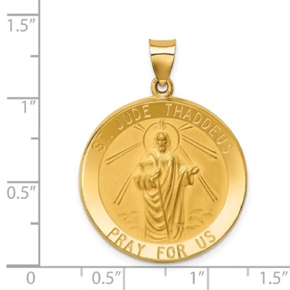 New, 14k Gold Saint Jude Thaddeus Pray For Us Religious Medal